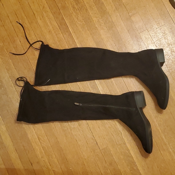 Knee high black suade boots size 7 - Picture 5 of 6